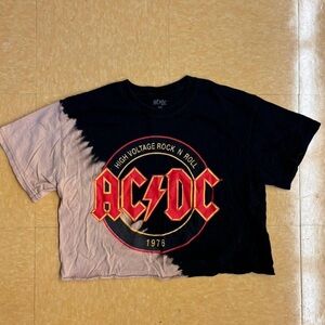 AC/DC Rock & Roll Crop Top